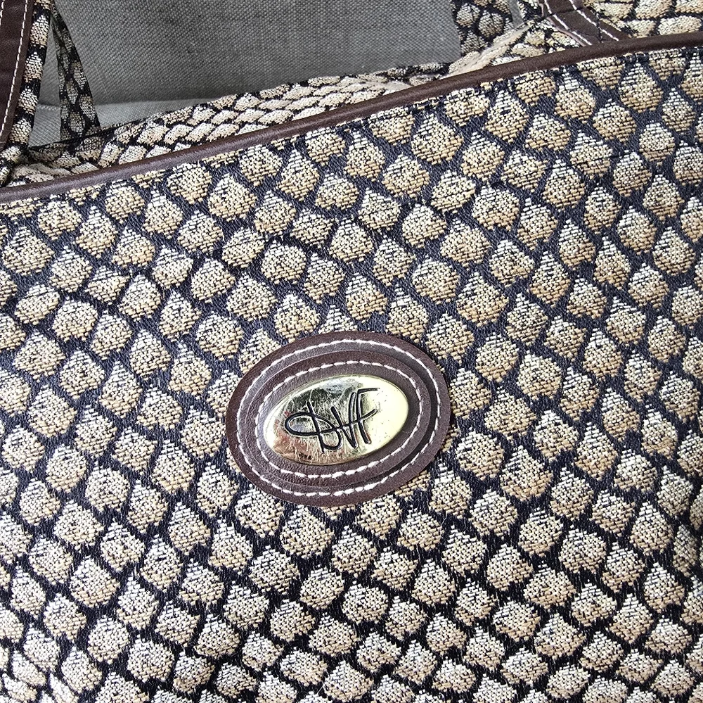 Vintage DVF Tapestry Weekender Tote Bag - Picture 5 of 9